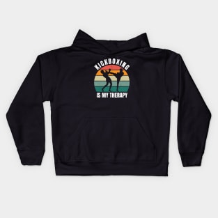 Kickboxing Is My Therapy Kids Hoodie